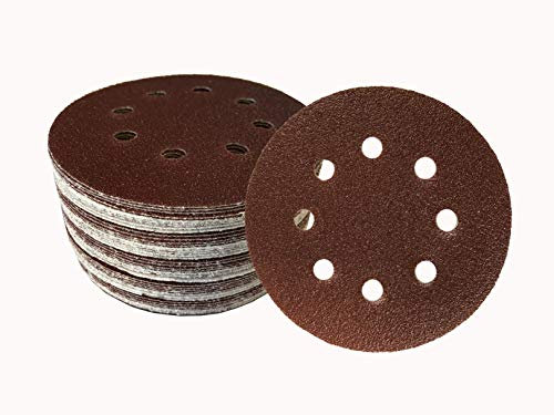 50 Klett-Schleifscheiben Ø 125 mm Körnung 80 für Exzenter-Schleifer 8 Loch