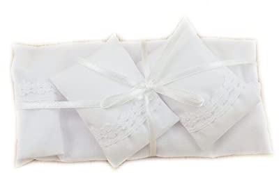 Melody Jane Puppenhaus Weiß Quilt Blatt und Kissen Schlafzimmer Zubehör Bettwäsche