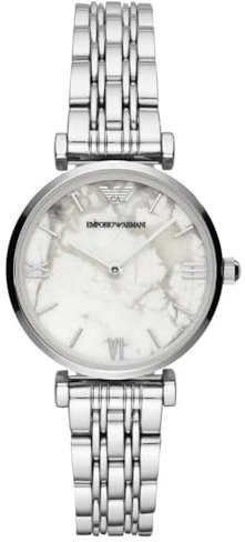Emporio Armani Damen Analog Quarz Uhr mit Edelstahl Armband AR11170