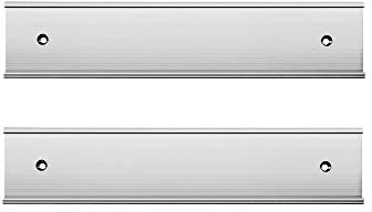 Name Plate Wall Or Door Holder, Office Business Door Sign Holder 2Pack (Silver, 2 x 10)