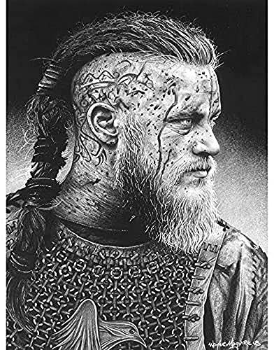 Fine Art Prints Ragnar Vikings Warrior Wayne Maguire ungerahmter Wandkunstdruck, Poster, Heimdekoration, Premium, 40,6 x 30,5 cm