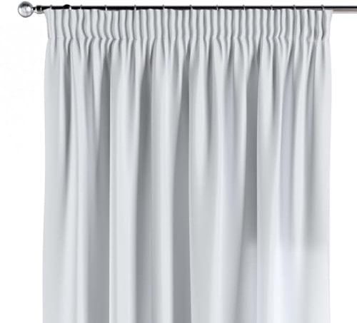 dekoria Vorhang mit Kräuselband Dekoschal Blickdicht 130 x 100 cm weiß Maßanfertigung möglich