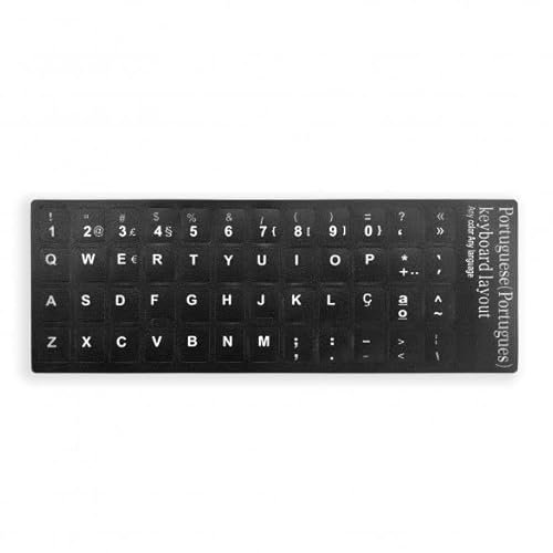 Aufkleber für Tastatur, Motiv „2020“, russisch, französisch, englisch, spanisch, portugiesisch, Buchstaben, Alphabet, Layout, kompatibel mit Laptop, Desktop-PC Size Portugal