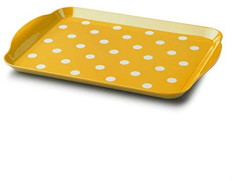 Zeal G201M - Bandeja de melamina para servir (30 x 21 cm), color mostaza