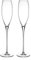 DIAMANTE Champagne Flutes Crystal Prosecco Glasses Pair - ‘Elegance’ Collection Undecorated Crystal - Set of 2