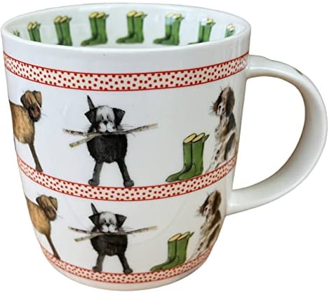 Alex Clark Country Dogs Mug - Labrador - Spaniel - Original Artwork - Cup for Animal Lovers - Gift Ideas - Perfect for Coffee & Tea - Vegan Friendly - Designed in The UK...