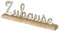 CasaJame Deko Schriftzug ZUHAUSE Metall, Dekobuchstaben Silber, Moderne Dekoration, Aufsteller 3D Schrift H13cm T6cm B41cm