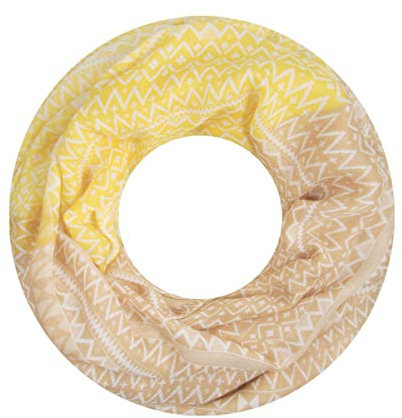 Majea Damen Loop Schal Schlauchschal Halstuch (880020) (gelb 7)