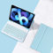 Color Keyboard Case for iPad 9th 8th 7th Generation 10.2 inch, Air 3rd Gen, iPad Pro 10.5 inch Case with Cute Magnetic Detachable Bluetooth Keyboard Cover (LightBlue)