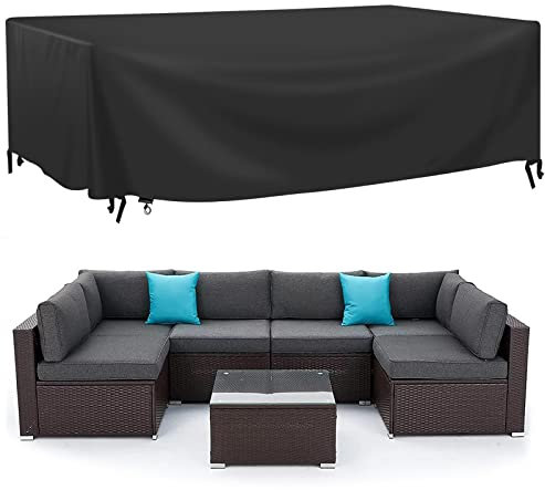 MOKANI Garden Furniture Covers - Waterproof, 250x210x90cm, Oxford 420D, Rectangular Patio Set Covers