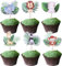 SYKYCTCY 36 Pack Woodland Cupcake Toppers Wild One Tropical Leave Animals Cupcake Picks Jungle Safari Animal Cake Decor Woodland Animal Kids Birthday Baby Shower Theme Party Supplies Decor (UKTC-256)