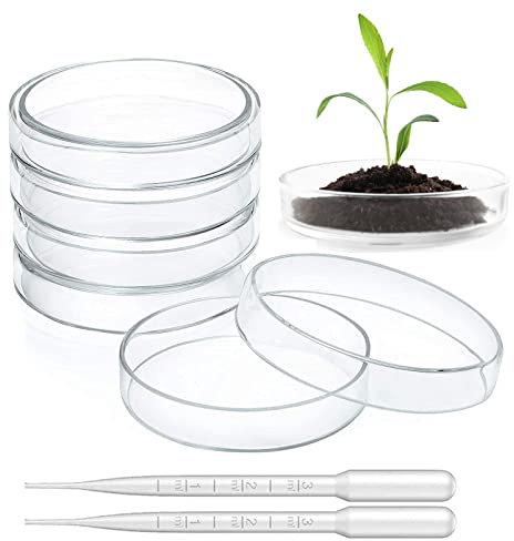 Petri Dishes,Boîtes de Pétri,Boîtes de Pétri Transparentes,Boîtes de Pétri Stérilisées,Lot De Boîtes De Pétri En Plastique Stérile Avec Couvercles Ventilés