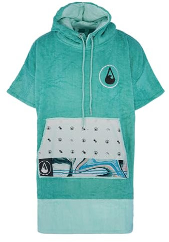 WAVE HAWAII - Poncho Liz - Poncho de bain adulte unisexe homme et femme pour tailles de 145 à 175 cm Poncho de surf Peignoir de plage Poncho de plage 60% viscose de bambou et 40% coton Taille S