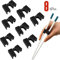 8 Stück Essstäbchen Helfer, Wiederverwendbare Essstäbchen Trainer Helfer, Schwarz Essstäbchen Trainer, Lernen Holz Essstäbchen für Kinder, Erwachsene, Anfänger