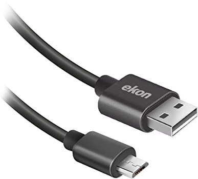 Ekon Cavo USB-A Micro USB, USB 2.0, maschio maschio, 1.8 metri, antipiega, per smartphone