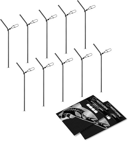 AMZfishing NEU 10x Anti Tangle Boom aus Metall | Abstandhalter Angeln | Feeder Zubehör | Karpfen Zubehör | Durchlaufröhrchen | Feeder Angeln | Futterkorb Angeln