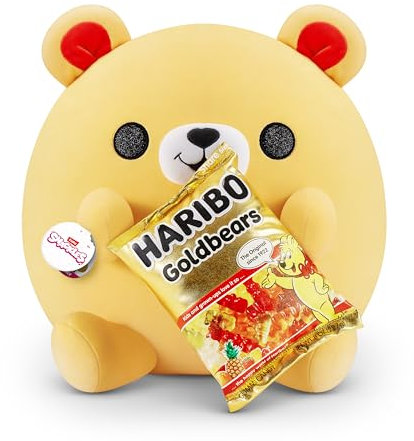 Snackles Series 1 Wave 2 Golden Bear (Haribo), Surprise Medium Plush, Ultra Soft Plush, 35 cm, Collectible Plush with Real Brands, Golden Bear (Haribo)