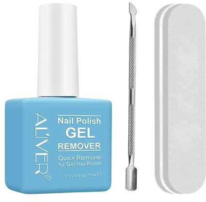 Gel Nagellackentferner Profi für Nägel mit Nagelhautschieber Werkzeug entfernen Gel-Lack nicht verletzen Nägel in 2-4 Minuten, keine Einweichen für Folie, oder wickeln, sicher und schnell DIY 15ml…