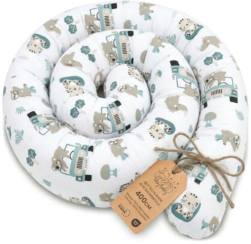 Totsy Baby Seitenschläferkissen Bettschlange Body Pillow 300 cm Baumwolle - Kopfkissen lang Bettrolle Schlafkissen Nackenrolle Kissen Oeko-Tex Afrika