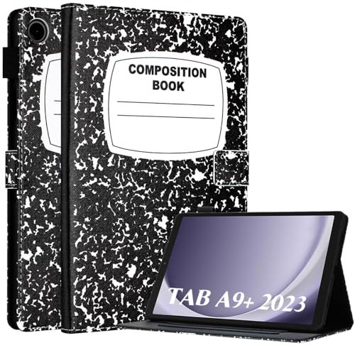 Fancity Étui pour Samsung Galaxy Tab A9+ 11 2023 (SM-X210/X216/X218), étui en Cuir synthétique avec Porte-Stylo, Fente pour Carte et réveil Intelligent pour Tablette Galaxy Tab A9 Plus, Notebook