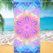 Lucien Strandhandtuch, Strandtuch XXL, Mikrofaser Strandtuch, Schnell Trocknendes Sandfest Handtuch für Sport Travel Yoga Camping Beach Gym (Mandala Blüten)