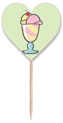 Cherry Sweet Cup - Palillos de helado con diseño de corazón