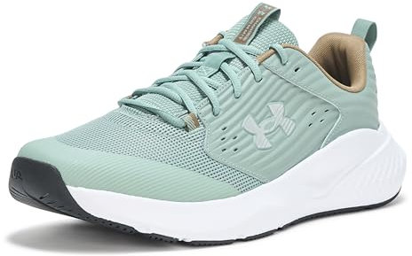 Under Armour Charged Commit Trainer 4 Herren-Sneaker, (349) Silica Green/Bayou/Metallic Silver, 47.5 EU