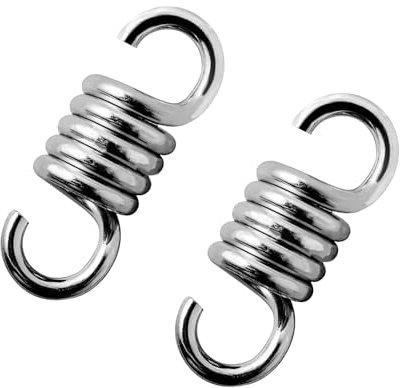 ABRVUAHM Hammock Spring 2pcs, Heavy duty Spring Stainless Steel Extension Spring Hook for Garden Swing Hammock Hanging Chair, Punch Bag,Hanging Hammock Chairs and Porch Swings