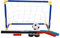 Jrrwtevng 2 in 1 Outdoor/Indoor Kids Sport FußBall und Eishockey Ziele mit BäLlen und Pumpe ÜBungsspiel Scrimmage Game Football Toy Set