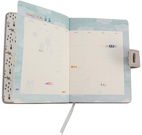 NUOBESTY 1pc 2021 Planner The Office Notebook Staff Notebook Schedule Notebook Lock Notebook Calendar Notebook Planning Notepad Writing Notebook Lock Agenda Notepad Paper + Pu Grey