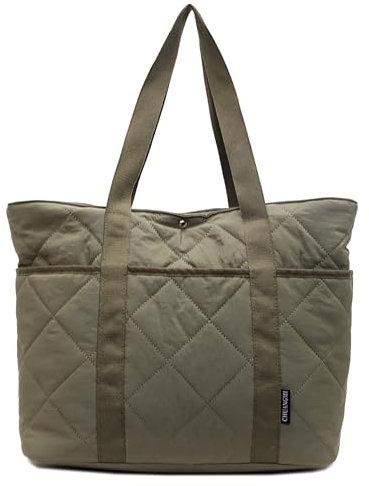 Makukke Puffer Tote Bag Aesthetic Gesteppte Tasche Damen Umhängetasche mit Mehreren Fächern Groß Shopper Stepptasche Tasche Schultertaschen für Arbeit Büro Reisen Einkaufen Schule