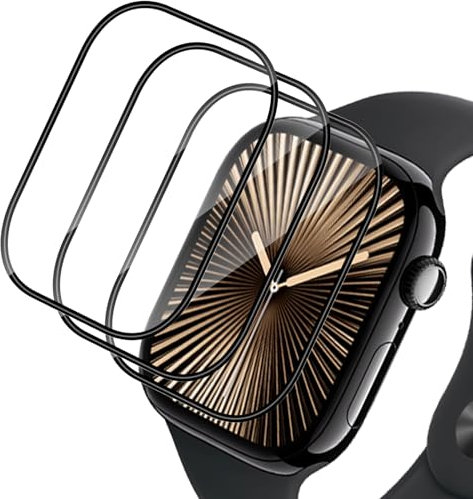 Haofun Pellicola Protettiva per Apple Watch Series 11 46mm/ Series 10 46mm TPU Film, [3 Pezzi] HD Schermo Antigraffio Senza Bolle, TPU Schermo Pellicola, Facile da Installare