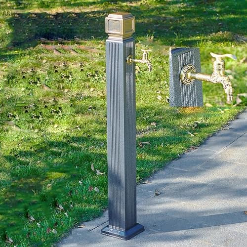 Robinet d'extérieur autoportant avec long robinet pour colonne d'eau de jardin verticale, anti-gel, support de tuyau, robinet d'eau à montage au sol