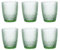 Evviva Set 6 Bicchieri acqua in vetro decorato 320 ml - Mozart (Verde)