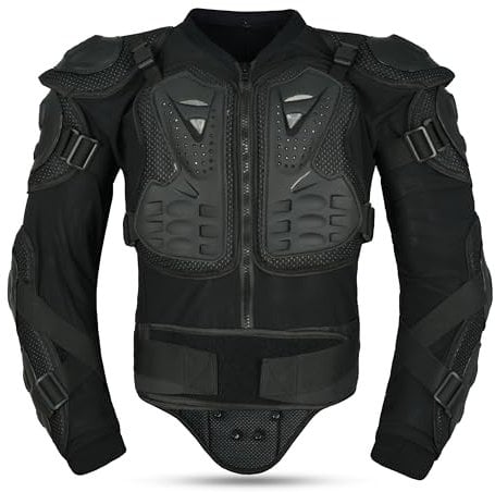 Leatherick Motorrad-Schutzjacke – Ganzkörperpanzer-Brustschutz für Männer und Frauen, Schutz für Dirtbike, ATV, Motocross und Offroad-Sicherheitsausrüstung & Reiten (Extragroß)