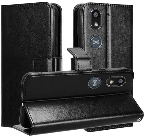 KZIOACSH Wallet Case for Doro 8050/8050 Plus, Full Protection Magnetic Closure Book Flip Folio PU Leather Case Ultra Slim Inner TPU Protective Bumper Cover with Money Card Holder & Kickstand,Black