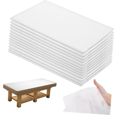 Massagebettlaken 180x80x0,1cm aus Vlies, Einweg für Salon Spa | 100 Stück Weiß, Weich und Komfortabel, Schutz für Liegen bei Anwendungen