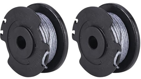 CYMYGS Strimmer Wire Replacement Spool and Line, 2 Pcs Strimmer Wire for Bosch ART 23 SL 26 SL, EasyGrassCut 18, 23, 26, 18-230,18-260, Grass Trimmer F016800569 F016800385 Replacement (2, black 2pcs)