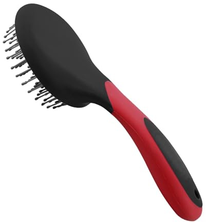 Brosse de toilettage professionnelle pour crinière, queue de cheval, avec poignée humanisée, antidérapante, pour l'entretien des cheveux, couleur aléatoire