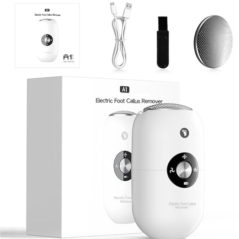 TOPCHANCES Pedicure Elettrico Professionale Piedi,2 In 1 Calli Piedi Rimozione Set Pedicure,3 Velocità,Impermeabile,Super Lunga Durata Della Batteria,Pedi Piedi Cura Per Pelle Secca/Morta,