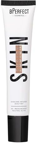 BPerfect Skin Fusion Skin Tint SPF 25 – Lightweight, Buildable Skincare Hybrid for a Radiant, Natural-Look Base – Shade 20 Medium/Deep Neutral Olive, 30ml