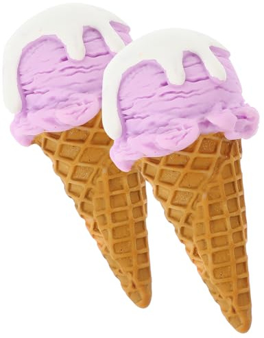 YARNOW 2 Stück Künstliche Eistüten aus Harz Lebensechte Dessert Deko Farbige Foto Requisiten für Schreibtisch und Laden