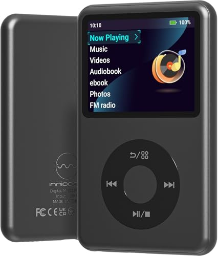 64Gb Mp3 Player with Bluetooth Y1 Portable Music Digital Players Supports Playlist Audiobook Video Nice Gadget for Kids Black