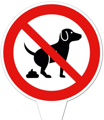 iSecur Steckschild Hunde koten verboten – keine Hundetoilette - hin874 | Hunde koten verboten, keine Hundetoilette, Steckschild für Garten Rasen Grundstück, UV-beständig, wetterfest, langlebig