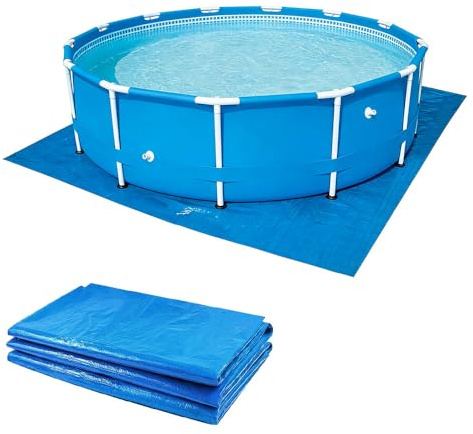 XPJBKC Pool Ground Mat, 335 * 335 CM Foldable Swimming Pool Floor Protector, Ground Protector Cloth for Above Ground Pools and Hot Tub Spas