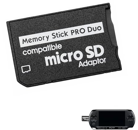 Mechioo Micro SD TF to Memory Stick Pro Duo Adapter, Memory Stick Adapter for PSP 1000/2000/3000, TF to MS Tools for Sony Handycam