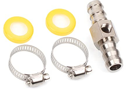 3/8 Fuel Line Pressure Gauge Sensor T-Fitting Adapter 1/8-27 NPT Port Auto Accessories Replacement Tools Pressure Gauge