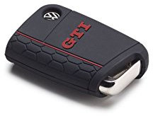 Volkswagen Original pour VW Golf 7 (5G) Couverture GTI Design Clés d'allumage Clé Housse Façade Cover Noir Rouge 000087012 algca