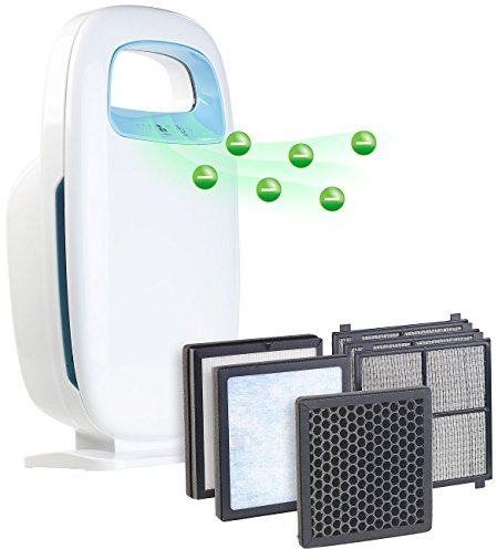 Sichler Haushaltsgeräte Luft Ionisator: 5-Stufen-Luftreiniger mit 4 Filtern und Ionisator, Ersatzfilter-Set (Filter-Luft-Reiniger, Luftreinigungsgeräte)