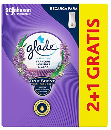 GLADE Ambientador Lavanda Recambio, 3 unidades